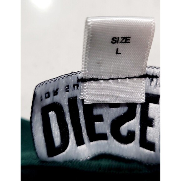 Diesel Jeans Denim Division Green Short Sleeve T-Shirt Logo Embroidered LARGE - Picture 8 of 10